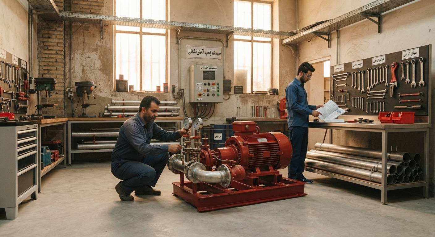 ساخت، نصب و راهاندازی بوستر پمپ آتشنشانی